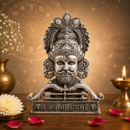 Silver Plated Jai Shree Shyam Idol | Symbol of Faith, Strength & Divine Blessings