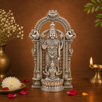 Silver Plated Shri Venkateswara & Mahalakshmi Idol | Symbol of Wealth, Blessings & Prosperity