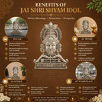 Silver Plated Jai Shree Shyam Idol | Symbol of Faith, Strength & Divine Blessings